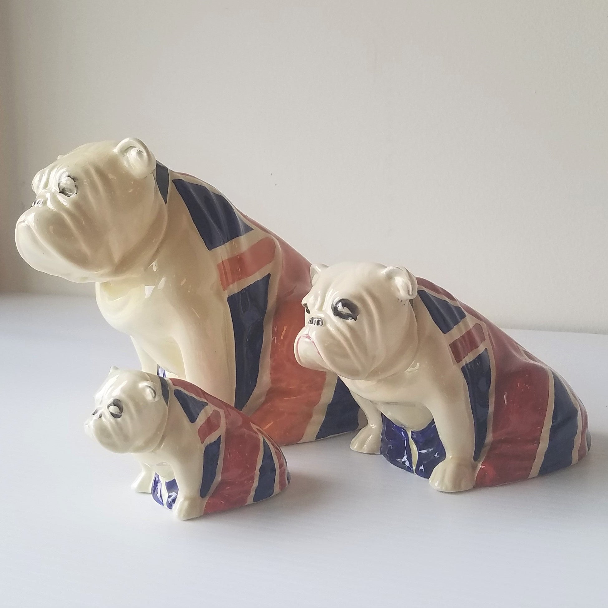 Royal Doulton Winston Churchill English Bulldogs - set of 3