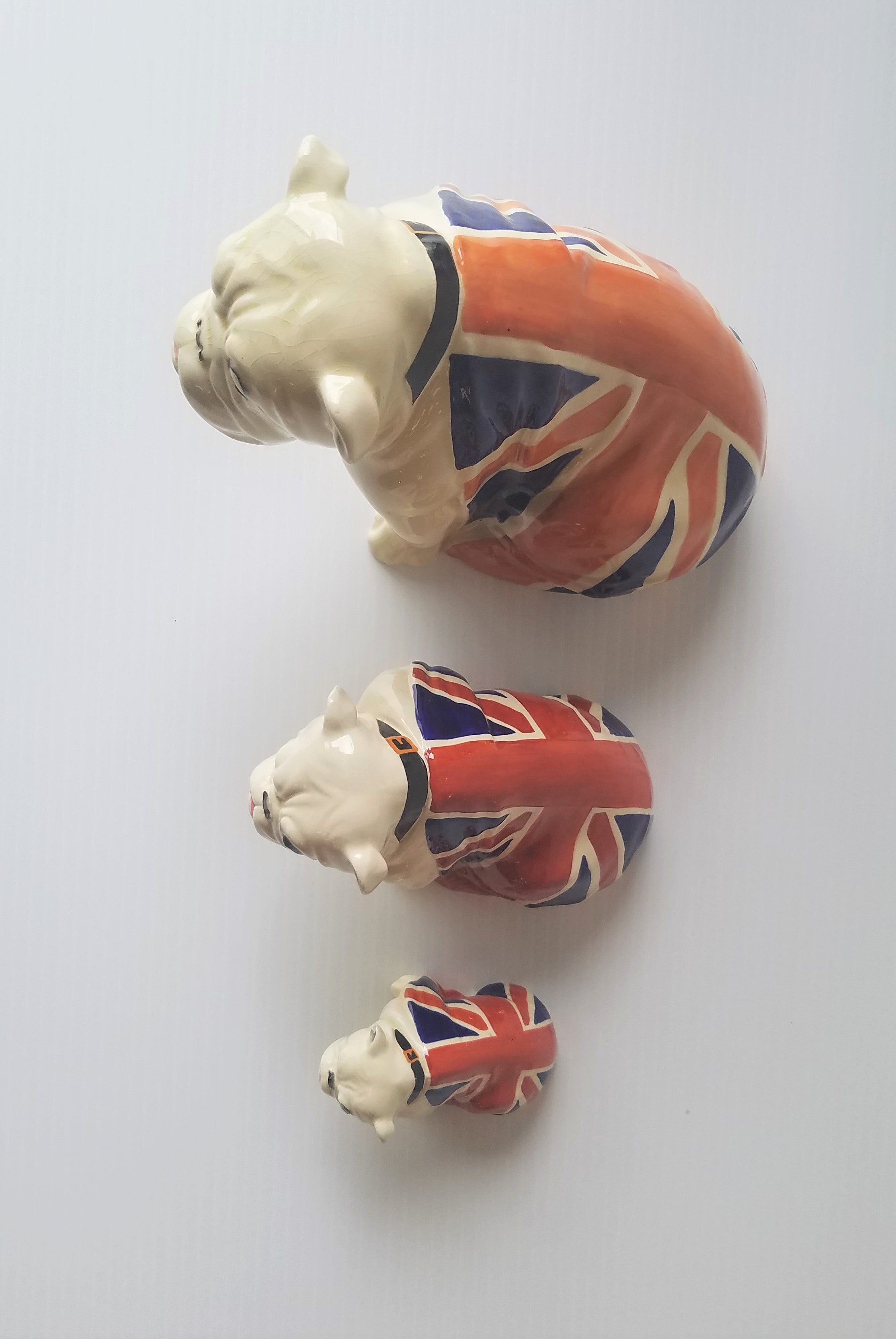 Royal Doulton Winston Churchill English Bulldogs - set of 3