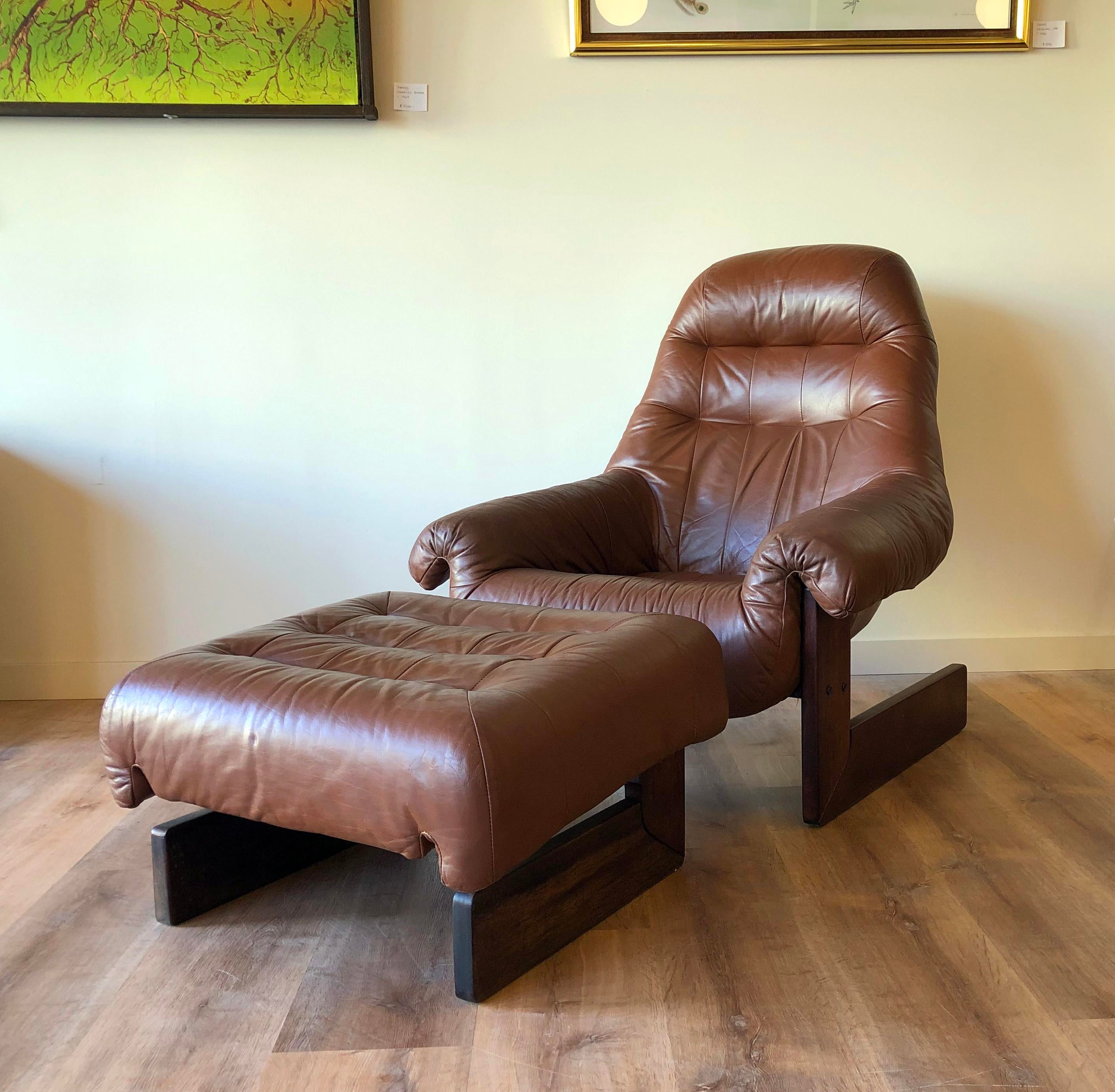 Percival Lafer Lounge Chair + Ottoman